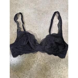 Cosabella Black Lace Wireless Balconette Bra Size Medium Bralette